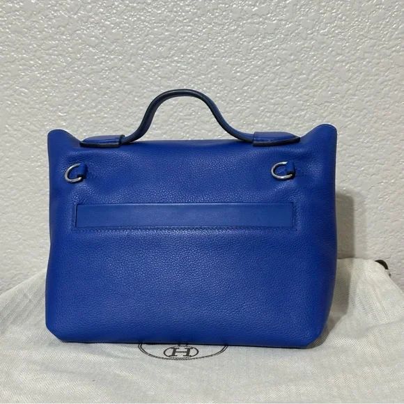 Hermes 24/24 Mini 21 Blue Royal Palladium Hardware U Stamp 2022 Retail $10,600 - Picture 5 of 17